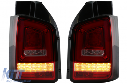 Fanali Full LED Dynamic per VW Transporter V T5 03-09 Fendinebbia Rosso Bianco-image-6073029