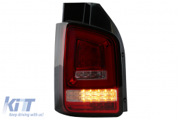 Fanali Full LED Dynamic per VW Transporter V T5 03-09 Fendinebbia Rosso Bianco-image-6073030