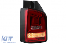 Fanali Full LED Dynamic per VW Transporter V T5 03-09 Fendinebbia Rosso Bianco-image-6073031