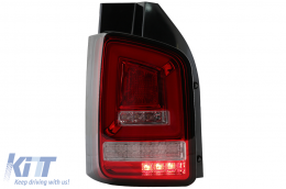 Fanali Full LED Dynamic per VW Transporter V T5 03-09 Fendinebbia Rosso Bianco-image-6073033