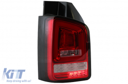 Fanali Full LED Dynamic per VW Transporter V T5 03-09 Fendinebbia Rosso Bianco-image-6073034