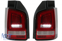 Fanali Full LED Dynamic per VW Transporter V T5 03-09 Fendinebbia Rosso Bianco-image-6073039