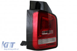 Fanali Full LED Dynamic per VW Transporter V T5 03-09 Fendinebbia Rosso Bianco-image-6073042