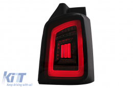 Fanali Full LED Dynamic per VW Transporter V T5 03-09 Fendinebbia Rosso Bianco-image-6099562