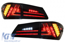 Fanali Full LED per LEXUS IS XE20 06-12 Light Bar Facelift New XE30 Fumè-image-6025890