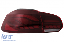 Fanali Full LED per VW Golf 6 VI 08-13 Red Smoke Sequential Dynamic LHD RHD-image-6082696