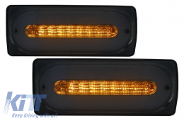 Fanali LED Light Bar per Mercedes G W463 89-15 Modanature porte Nero-image-6025604