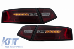 Fanali LED per Audi A6 4F2 C6 Limo 2008-2011 Fumo Rosso Facelift Look Dinamico-image-6047791