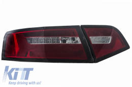 Fanali LED per Audi A6 4F2 C6 Limo 2008-2011 Fumo Rosso Facelift Look Dinamico-image-6047793