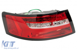 Fanali LED per Audi A6 4F2 C6 Limo 2008-2011 Rosso Chiaro Facelift Look Dinamico-image-6098468