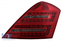 Fanali LED per Mercedes S W221 05-09 Red Clear Facelift Design Dynamic-image-6092546