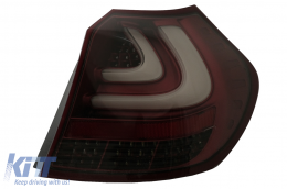 Fanali Luci Posteriori LED per BMW Serie 1 E81 E87 2004-08.2007 LEDBar Rosso-image-6109860