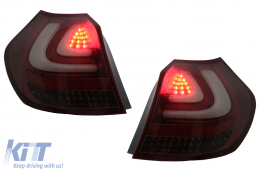 Fanali Luci Posteriori LED per BMW Serie 1 E81 E87 2004-08.2007 LEDBar Rosso-image-6109862