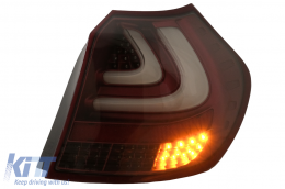 Fanali Luci Posteriori LED per BMW Serie 1 E81 E87 2004-08.2007 LEDBar Rosso-image-6109865