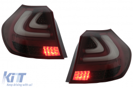 Fanali Luci Posteriori LED per BMW Serie 1 E81 E87 2004-08.2007 LEDBar Rosso-image-6109867