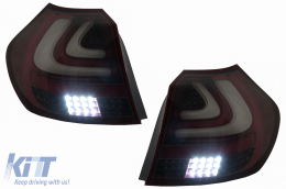 Fanali Luci Posteriori LED per BMW Serie 1 E81 E87 2004-08.2007 LEDBar Rosso-image-6109870