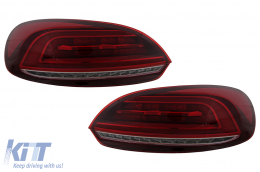 Fanali Luci Posteriori LED per VW Scirocco Hatchback 137 Mk3 08-14 Rosso Segnale Dinamico-image-6110139