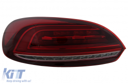 Fanali Luci Posteriori LED per VW Scirocco Hatchback 137 Mk3 08-14 Rosso Segnale Dinamico-image-6110140