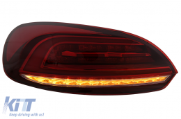 Fanali Luci Posteriori LED per VW Scirocco Hatchback 137 Mk3 08-14 Rosso Segnale Dinamico-image-6110142