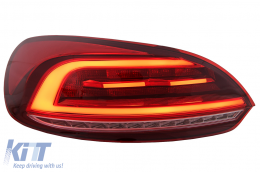 Fanali Luci Posteriori LED per VW Scirocco Hatchback 137 Mk3 08-14 Rosso Segnale Dinamico-image-6110150