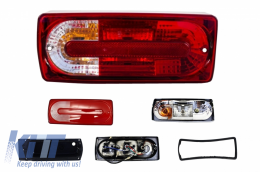 Fanali per Mercedes Classe G W463 G55 Design 89-15 Rosso Trasparente-image-6005209