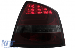 Fanali posteriori a barra a LED adatti per Skoda Octavia II LIFTBACK 2004-2012 Fumo Rosso-image-6095172