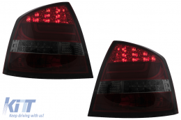 Fanali posteriori a barra a LED adatti per Skoda Octavia II LIFTBACK 2004-2012 Fumo Rosso-image-6095173