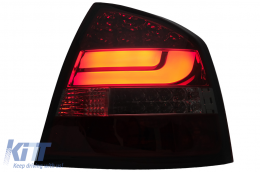 Fanali posteriori a barra a LED adatti per Skoda Octavia II LIFTBACK 2004-2012 Fumo Rosso-image-6095180