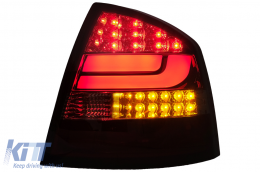 Fanali posteriori a barra a LED adatti per Skoda Octavia II LIFTBACK 2004-2012 Fumo Rosso-image-6095183