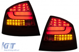 Fanali posteriori a barra a LED adatti per Skoda Octavia II LIFTBACK 2004-2012 Fumo Rosso-image-6095184