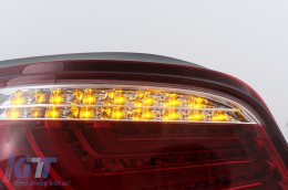 Fanali posteriori a barra LED per BMW Serie 5 E60 LCI 2007-2010 Rosso Trasparente-image-6105805