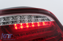 Fanali posteriori a barra LED per BMW Serie 5 E60 LCI 2007-2010 Rosso Trasparente-image-6105807