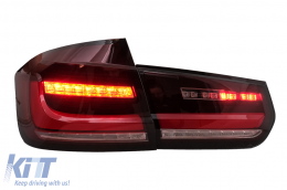 Fanali posteriori a LED BAR per BMW 3 F30 Pre LCI e LCI 11-19 Dynamic Sequential-image-6105813