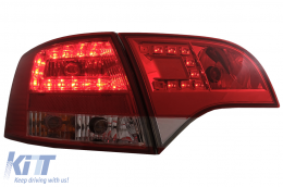 Fanali posteriori a LED per Audi A4 B7 Avant 8ED 11.2004-2007 rosso chiaro-image-6086882