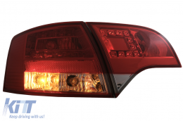 Fanali posteriori a LED per Audi A4 B7 Avant 8ED 11.2004-2007 rosso chiaro-image-6086888