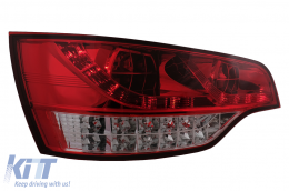 Fanali posteriori a LED per Audi Q7 4L 2006-2009 rosso chiaro Taillights-image-6099532