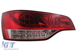 Fanali posteriori a LED per Audi Q7 4L 2006-2009 rosso chiaro Taillights-image-6099542