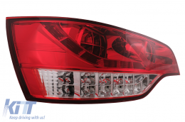 Fanali posteriori a LED per Audi Q7 4L 2006-2009 rosso chiaro Taillights-image-6099544