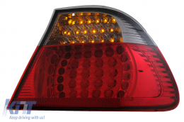 Fanali posteriori a LED per BMW Serie 3 E46 Coupe 2D 1998-2003 Rosso Nero-image-6073289