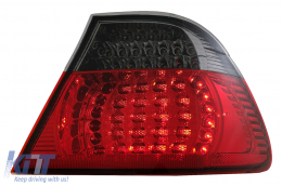 Fanali posteriori a LED per BMW Serie 3 E46 Coupe 2D 1998-2003 Rosso Nero-image-6073291