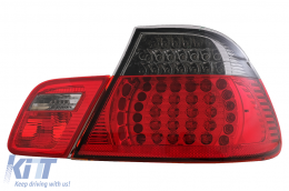 Fanali posteriori a LED per BMW Serie 3 E46 Coupe 2D 1998-2003 Rosso Nero-image-60986