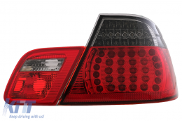 Fanali posteriori a LED per BMW Serie 3 E46 Coupe 2D 1998-2003 Rosso Nero-image-60987