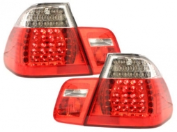 Fanali posteriori a LED per BMW Serie 3 E46 Limousine 4D 98-01 Red Crystal-image-61004