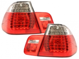 Fanali posteriori a LED per BMW Serie 3 E46 Limousine 4D 98-01 Red Crystal-image-61006