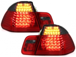 Fanali posteriori a LED per BMW Serie 3 E46 Limousine 4 porte 98-01 Rosso fumo-image-60974