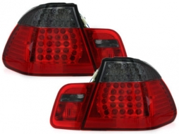 Fanali posteriori a LED per BMW Serie 3 E46 Limousine 4 porte 98-01 Rosso fumo-image-60975