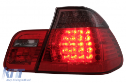 Fanali Posteriori a LED per BMW Serie 3 E46 Limousine 4 Porte 09.01-03.05 Rosso Fumo-image-60995