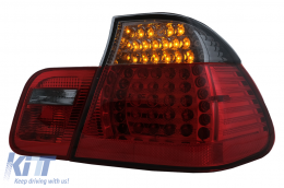 Fanali Posteriori a LED per BMW Serie 3 E46 Limousine 4 Porte 09.01-03.05 Rosso Fumo-image-6101314