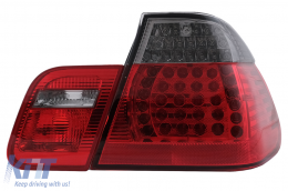 Fanali Posteriori a LED per BMW Serie 3 E46 Limousine 4 Porte 09.01-03.05 Rosso Fumo-image-6101316