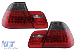 Fanali Posteriori a LED per BMW Serie 3 E46 Limousine 4 Porte 09.01-03.05 Rosso Fumo-image-6101317